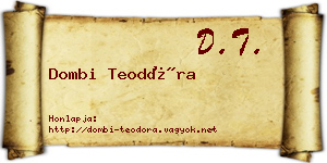 Dombi Teodóra névjegykártya